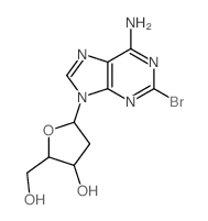 Adenosine,2-bromo-2'-deoxy- (9CI) structure