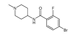 Benzamide, 4-bromo-2-fluoro-N-(1-methyl-4-piperidinyl)结构式