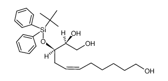 (2S,3R,Z)-3-((tert-butyldiphenylsilyl)oxy)undec-5-ene-1,2,11-triol结构式