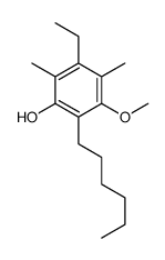 5-ethyl-2-hexyl-3-methoxy-4,6-dimethylphenol Structure