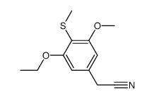 2-(3-ethoxy-5-methoxy-4-(methylthio)phenyl)acetonitrile结构式