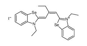 3-ethyl-2-[2-[(3-ethyl-3H-benzoselenazol-2-ylidene)methyl]but-1-enyl]benzoselenazolium iodide结构式