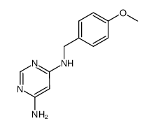 N4-(4-methoxy-benzyl)-pyrimidine-4,6-diyldiamine结构式