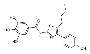 N-[5-n-butyl-4-(4-hydroxy-phenyl)-thiazol-2-yl]-3,4,5-trihydroxy-benzamide Structure