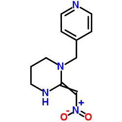 2-(nitromethylidene)-1-(pyridin-4-ylmethyl)-1,3-diazinane Structure