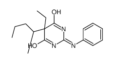 2-anilino-5-ethyl-5-pentan-2-yl-1H-pyrimidine-4,6-dione结构式