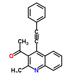 1-[2-Methyl-4-(phenylethynyl)-3-quinolinyl]ethanone Structure