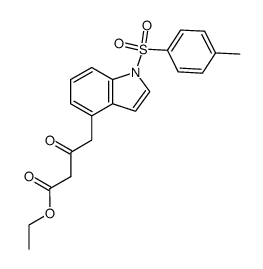 4-(3-ethoxycarbonyl-2-oxopropyl)-1-(p-toluenesulfonyl)indole Structure