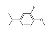 2-(3-fluoro-4-methoxyphenyl)propan-2-ylium结构式