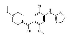 Benzamide, 5-chloro-N-(2-(diethylamino)ethyl)-4-((4,5-dihydro-2-thiazo lyl)amino)-2-methoxy- Structure