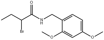 2-溴-N-(2,4-二甲氧基苄基)丁酰胺结构式