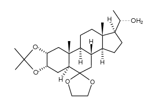 20-hydroxy-6-(ethylenedioxy)-2α,3α-(isopropylidenedioxy)-5α-pregnane Structure