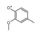 2-Methoxy-4-methylphenoxyl radical结构式