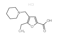 5-Ethyl-4-piperidin-1-ylmethyl-furan-2-carboxylic acid hydrochloride Structure