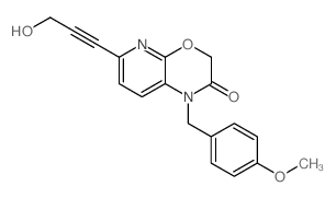 6-(3-羟基-1-丙炔)-1-(4-甲氧基苄基)-1H-吡啶并[2,3-b][1,4]噁嗪-2(3h)-酮结构式