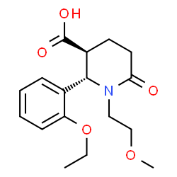 (2R,3R)-2-(2-ETHOXYPHENYL)-1-(2-METHOXYETHYL)-6-OXOPIPERIDINE-3-CARBOXYLIC ACID结构式