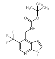 tert-Butyl ((5-(trifluoromethyl)-1H-pyrrolo[2,3-b] pyridin-4-yl)methyl)carbamate picture