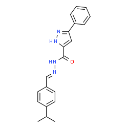 (E)-N-(4-isopropylbenzylidene)-3-phenyl-1H-pyrazole-5-carbohydrazide Structure