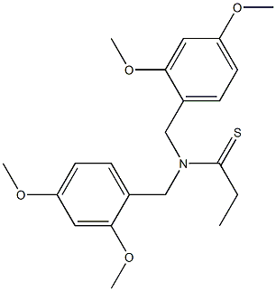 PropanethioaMide, N,N-bis[(2,4-diMethoxyphenyl)Methyl]- Structure