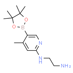 N1-(4-Methyl-5-(4,4,5,5-tetramethyl-1,3,2-dioxaborolan-2-yl)pyridin-2-yl)ethane-1,2-diamine structure