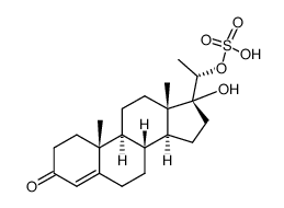 4-孕17α,20β-二醇-3-酮20硫酸盐结构式