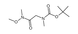 tert-butyl 2-(methoxy(methyl)amino)-2-oxoethyl(methyl)carbamate结构式