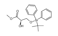 (-)-methyl-(2R)-3-(tert-butyldiphenylsilyloxy)-2-hyrdoxypropanoate Structure