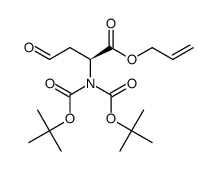 allyl (S)-2-[bis(t-butyloxycarbonyl)amino]-4-oxobutanoate Structure