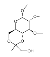 methyl 4,6-O-(1-(hydroxymethyl)ethylidene)-2,3-di-O-methyl-α-D-glucopyranoside Structure