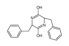 (3R,6S)-3,6-dibenzylpiperazine-2,5-dione结构式