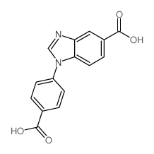 1-(4-carboxyphenyl)-1H-benzo[d]imidazole-5-carboxylic acid Structure