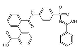 2-[2-[[4-(benzoylsulfamoyl)phenyl]carbamoyl]phenyl]benzoic acid结构式