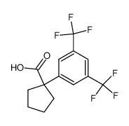 1-(3,5-Bis(trifluoromethyl)phenyl)cyclopentanecarboxylic acid结构式