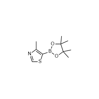 4-Methyl-5-(4,4,5,5-tetramethyl-1,3,2-dioxaborolan-2-yl)thiazole Structure