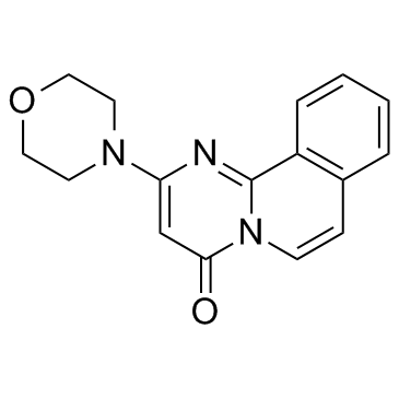 2-吗啉基-4H-嘧啶并[2,1-a]异喹啉-4-酮结构式