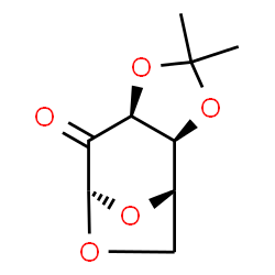 1,6-Anhydro-3-O,4-O-isopropylidene-β-D-lyxo-2-hexosulopyranose结构式