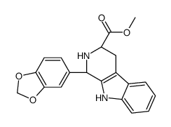 methyl (1S,3R)-1-(1,3-benzodioxol-5-yl)-2,3,4,9-tetrahydro-1H-pyrido[3,4-b]indole-3-carboxylate结构式