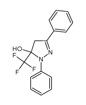 5-hydroxy-3-phenyl-5-trifluoromethyl-4,5-dihydro-1H-phenyl-pyrazole结构式