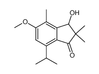 3-Hydroxy-7-isopropyl-5-methoxy-2,2,4-trimethyl-indan-1-one Structure