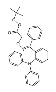 tert-butyl 2-((((2-(diphenylamino)phenyl)(phenyl)methylene)amino)oxy)ethaneperoxoate结构式