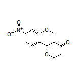 2-(2-Methoxy-4-nitrophenyl)dihydro-2H-pyran-4(3H)-one Structure