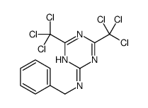 N-benzyl-4,6-bis(trichloromethyl)-1,3,5-triazin-2-amine Structure