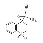 Spiro[4H-1-benzothiopyran-4,2'-oxirane]-3',3'-dicarbonitrile,2,3-dihydro-, 1,1-dioxide Structure