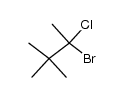 2-bromo-2-chloro-3,3-dimethyl-butane结构式