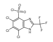 5,6,7-trichloro-2-trifluoromethyl-1(3)H-benzoimidazole-4-sulfonyl chloride结构式