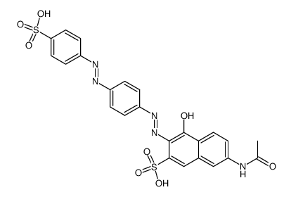 7-acetylamino-4-hydroxy-3-[4-(4-sulfo-phenylazo)-phenylazo]-naphthalene-2-sulfonic acid Structure