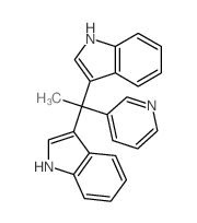 1H-Indole,3,3'-[1-(3-pyridinyl)ethylidene]bis-结构式