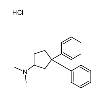 N,N-dimethyl-3,3-diphenylcyclopentan-1-amine,hydrochloride Structure