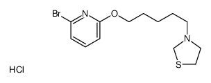 3-[5-(6-bromopyridin-2-yl)oxypentyl]-1,3-thiazolidine,hydrochloride结构式