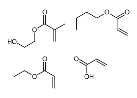 butyl prop-2-enoate,ethyl prop-2-enoate,2-hydroxyethyl 2-methylprop-2-enoate,prop-2-enoic acid结构式